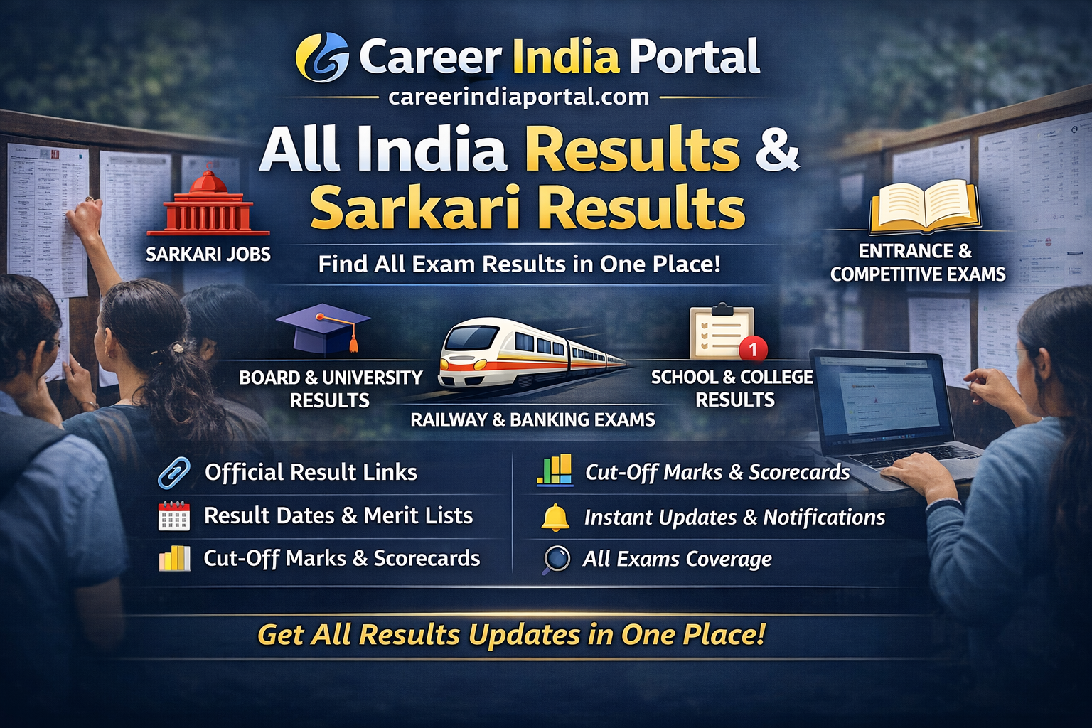 All India Results 2026 Sarkari Result Board University School College Entrance Exam Results India