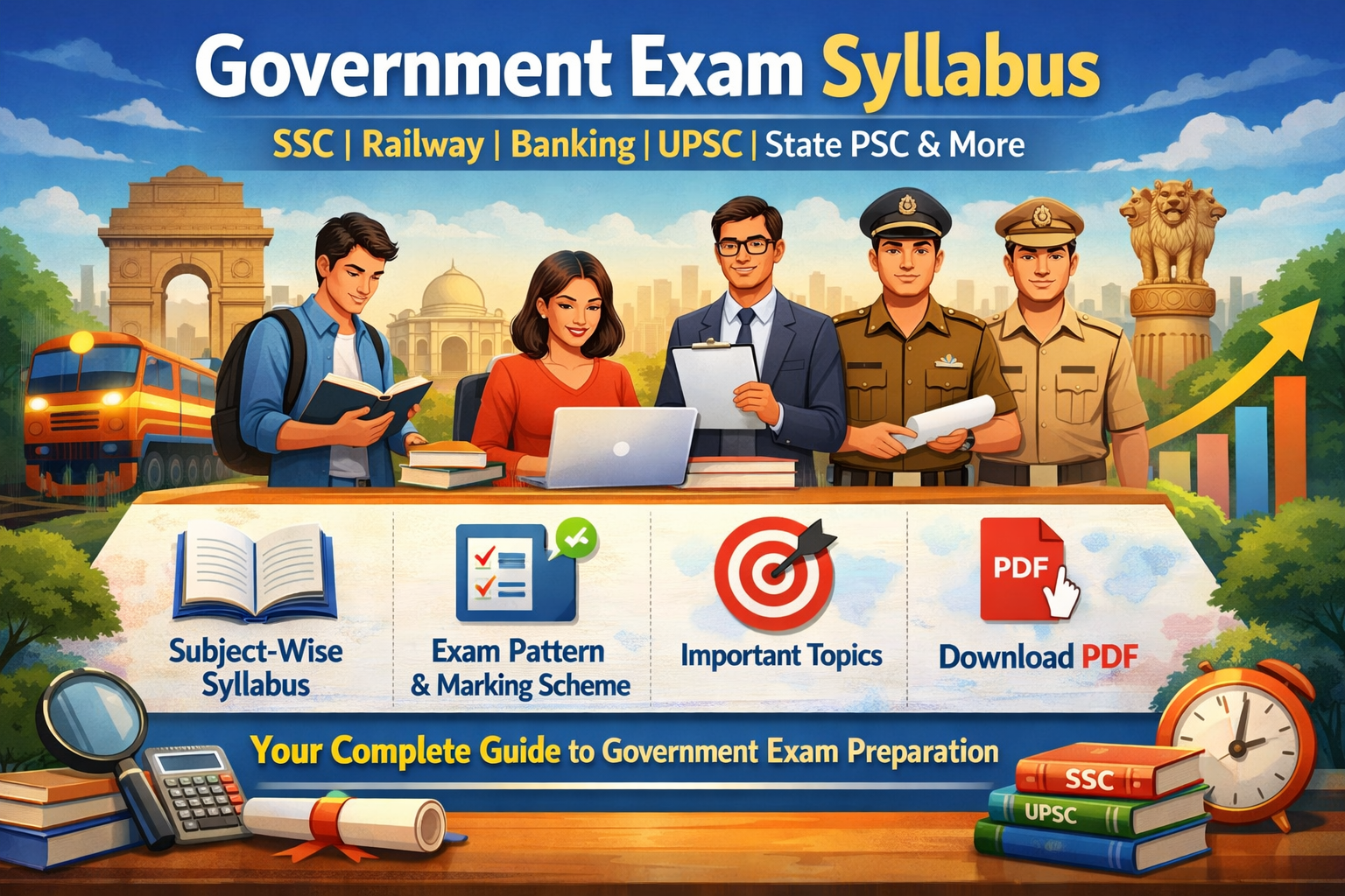 Latest SSC Railway Banking UPSC Exam Syllabus 2026 PDF Download Subject Wise Topics