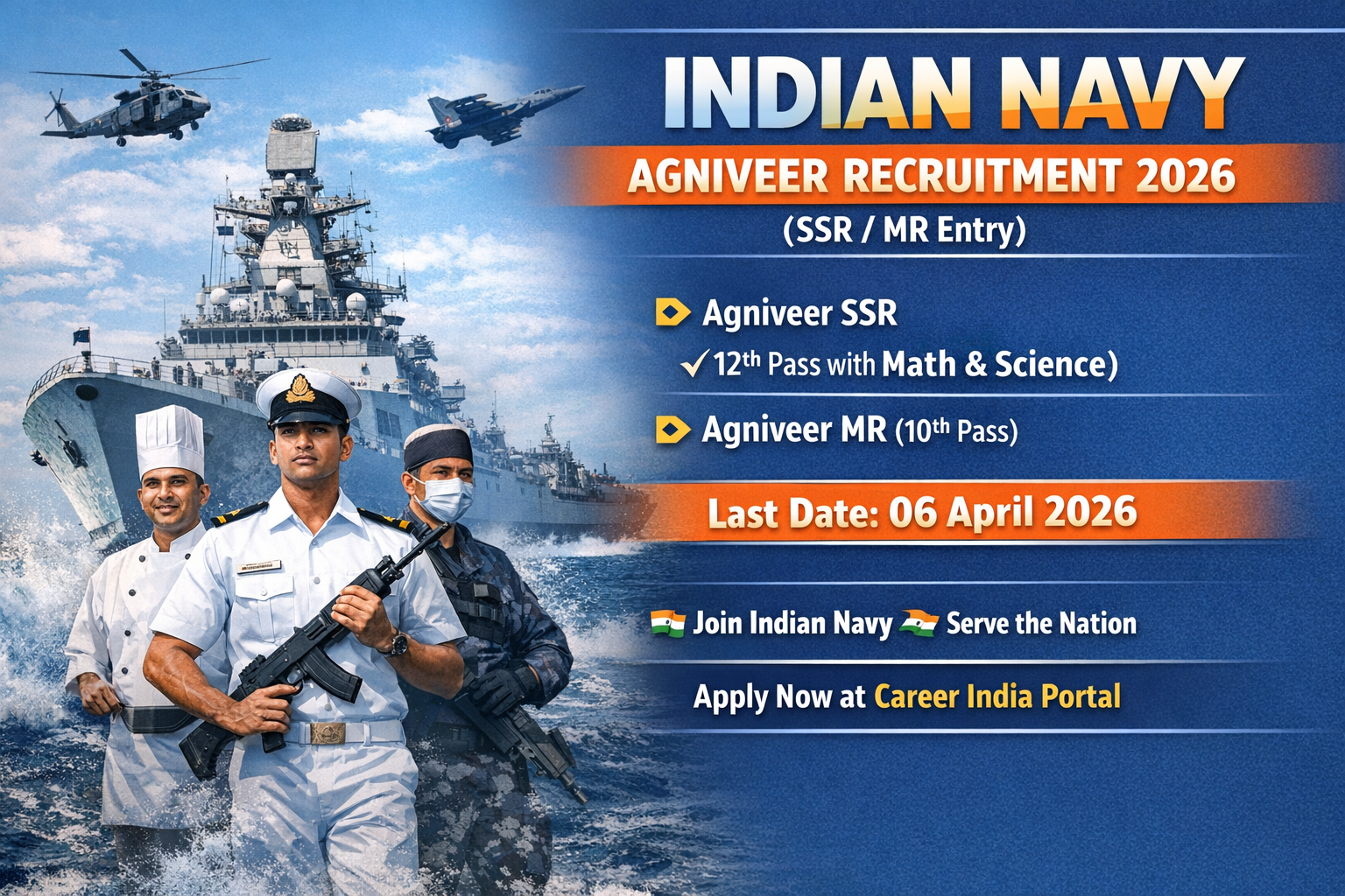 Indian Navy Agniveer SSR MR Recruitment 2026 Apply Online Form
