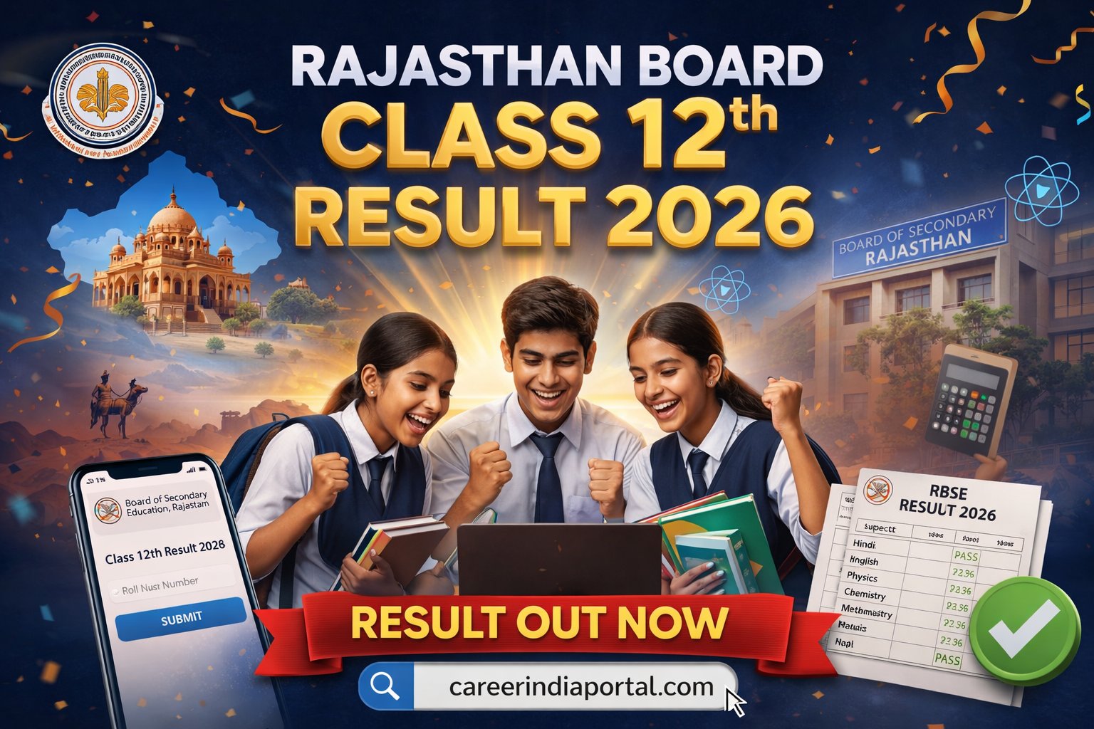 RBSE 12th Result 2026 Rajasthan Board
