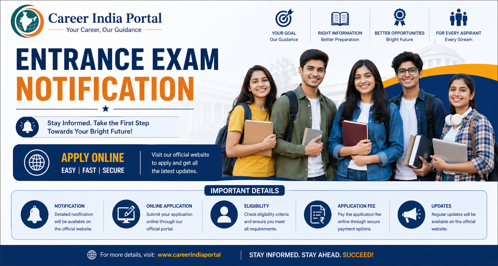 Entrance Exam 2026 Updates India – Apply Online, Admit Card, Result Details